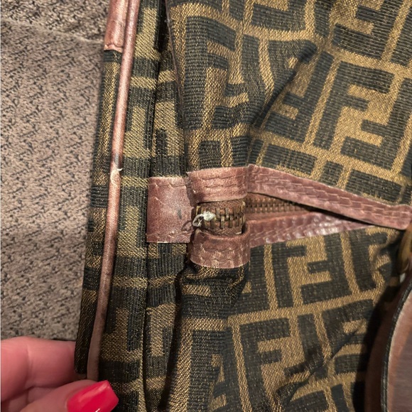 Fendi vintage Zucca Brown and Tan Monogram duffle Bag - Picture 7 of 10